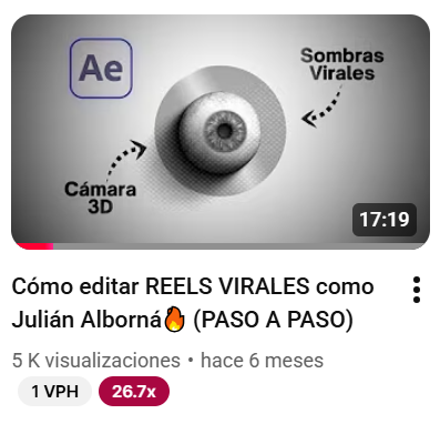 Captura del video Cómo editar REELS VIRALES como Julián Alborna (PASO A PASO)